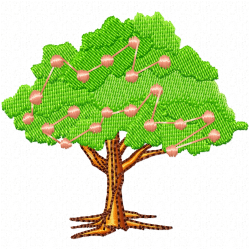 Trees Embroidery Design 7